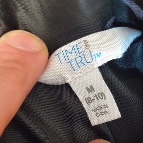 Time and Tru Women's Black Utility Jacket with Hood - Picture 3 of 5